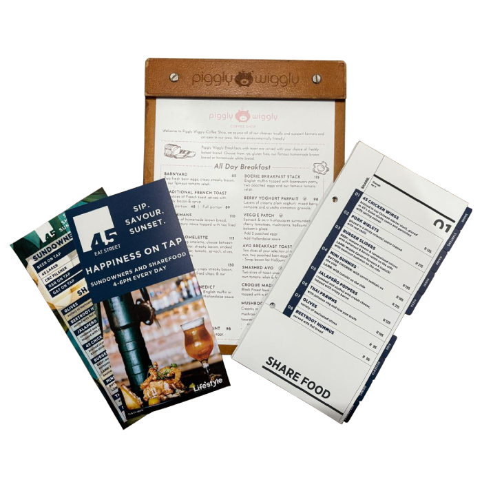 PVC Menu Printing